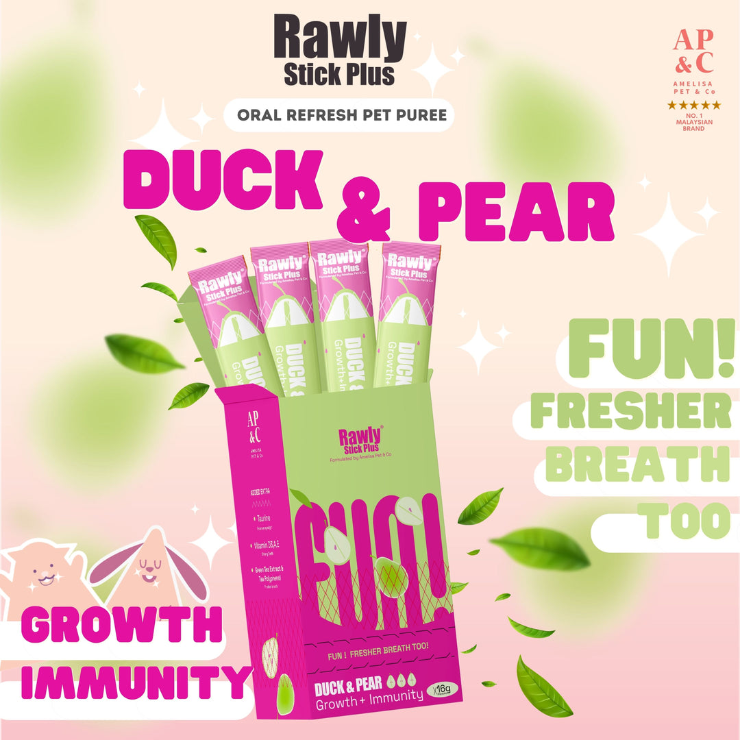 Rawly Stick PLUS | Creamy Cat Puree | Duck & Pear