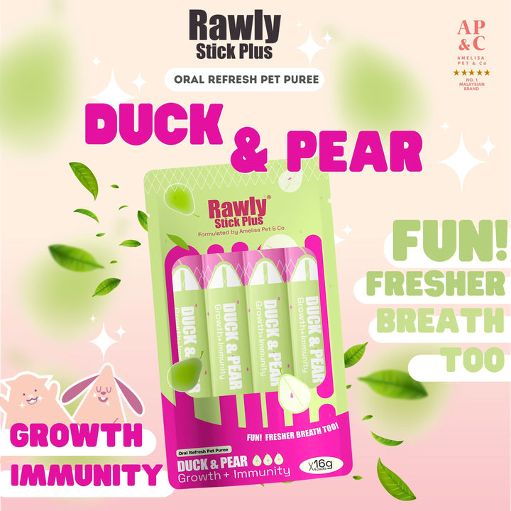 Rawly Stick PLUS | Creamy Cat Puree | Duck & Pear