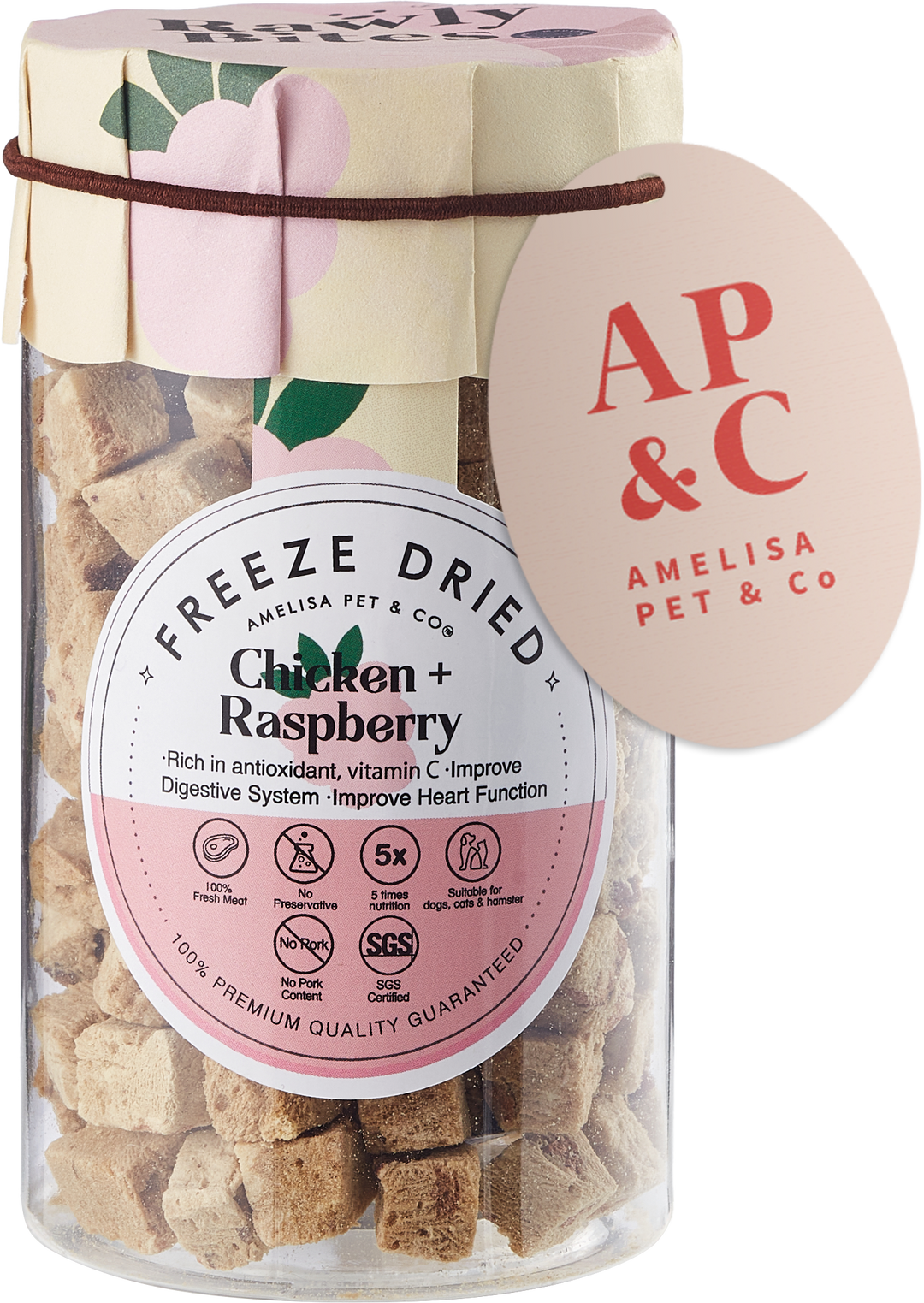 Rawly Bites | Freeze Dried Chicken & Raspberry