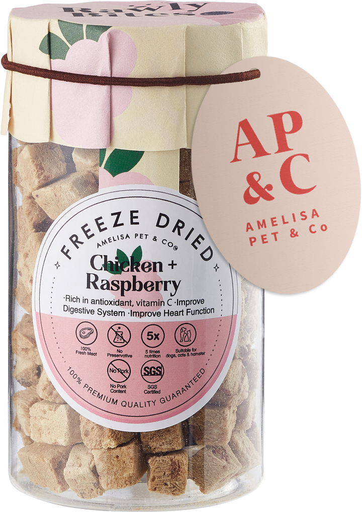 Rawly Bites | Freeze Dried Chicken & Raspberry