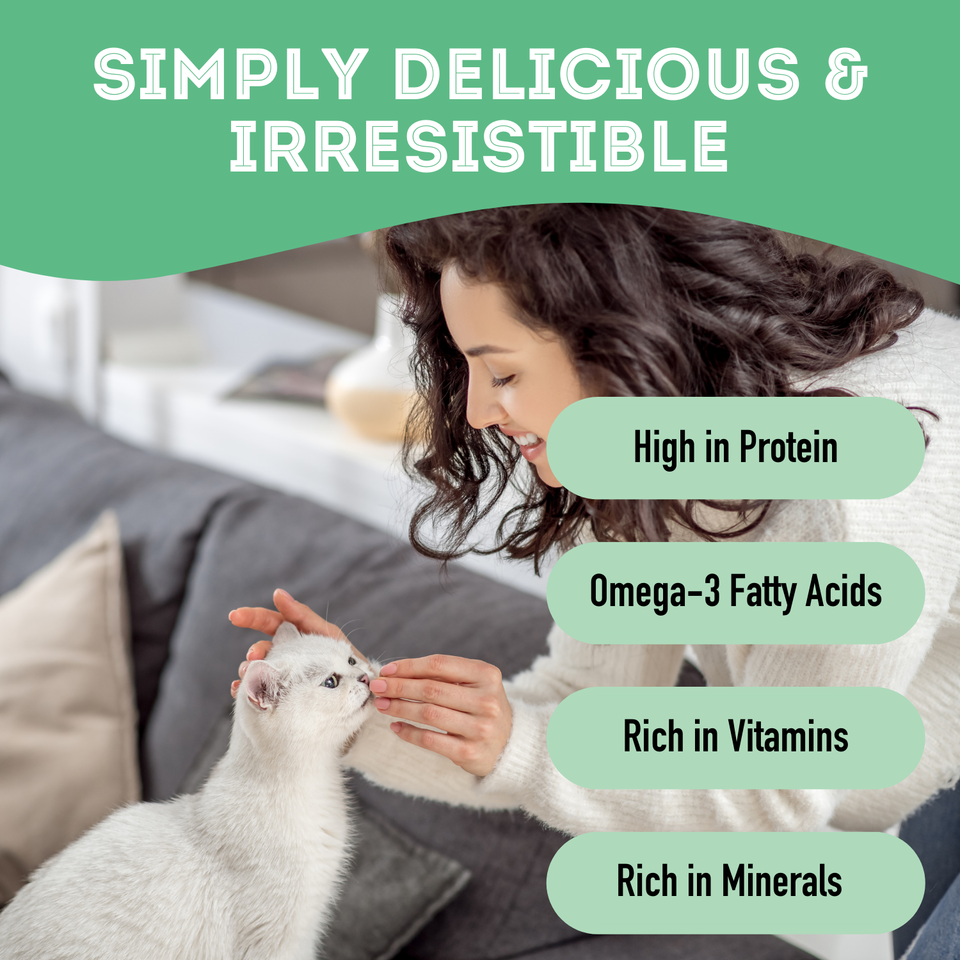 Premium Dehydrated Protein Wild Salmon & Herring Treat For Dogs & Cats