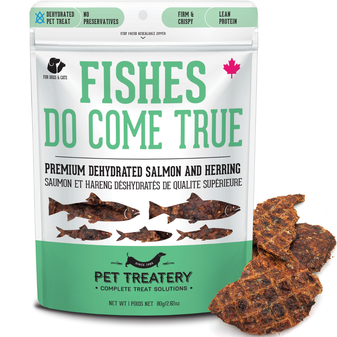 Premium Dehydrated Protein Wild Salmon & Herring Treat For Dogs & Cats