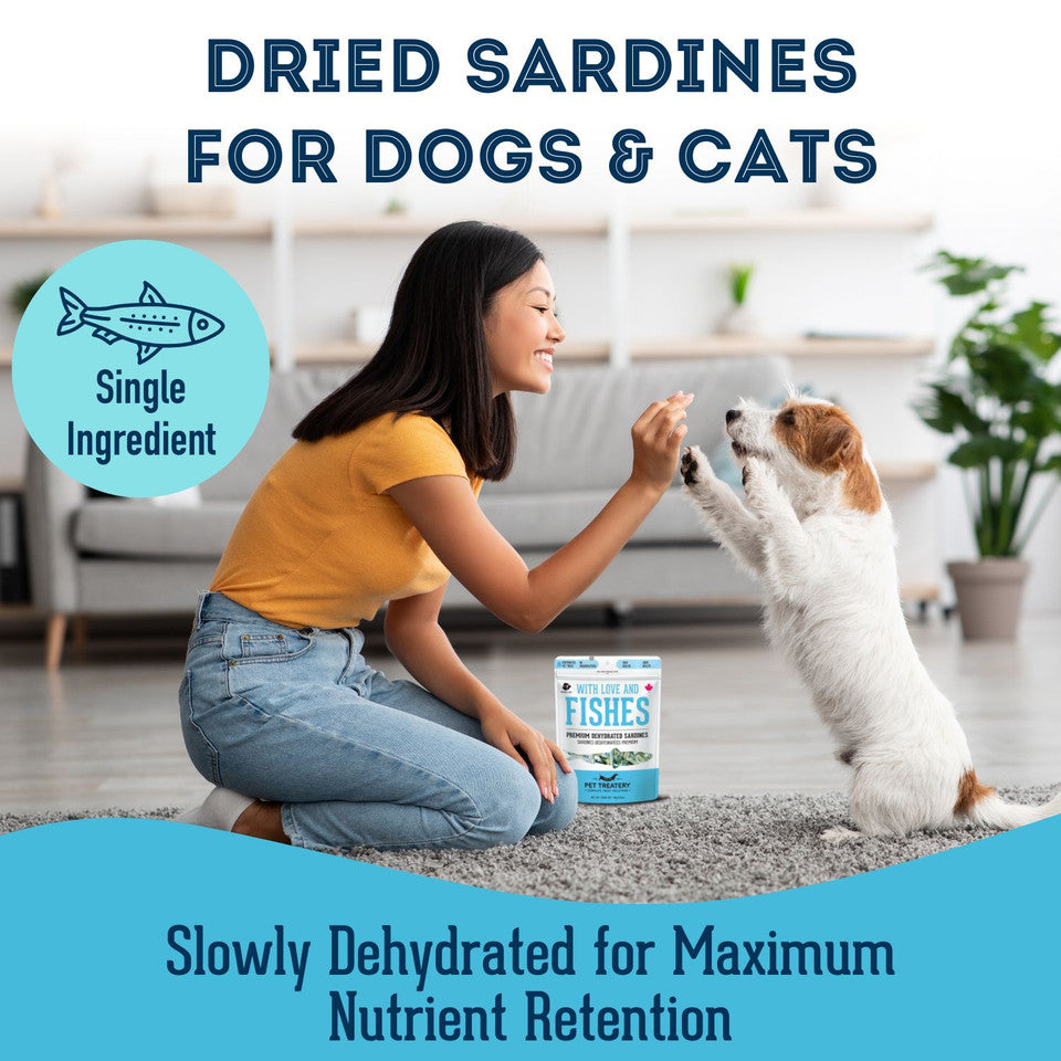 Premium Dehydrated Sardines Treat For Dogs & Cats