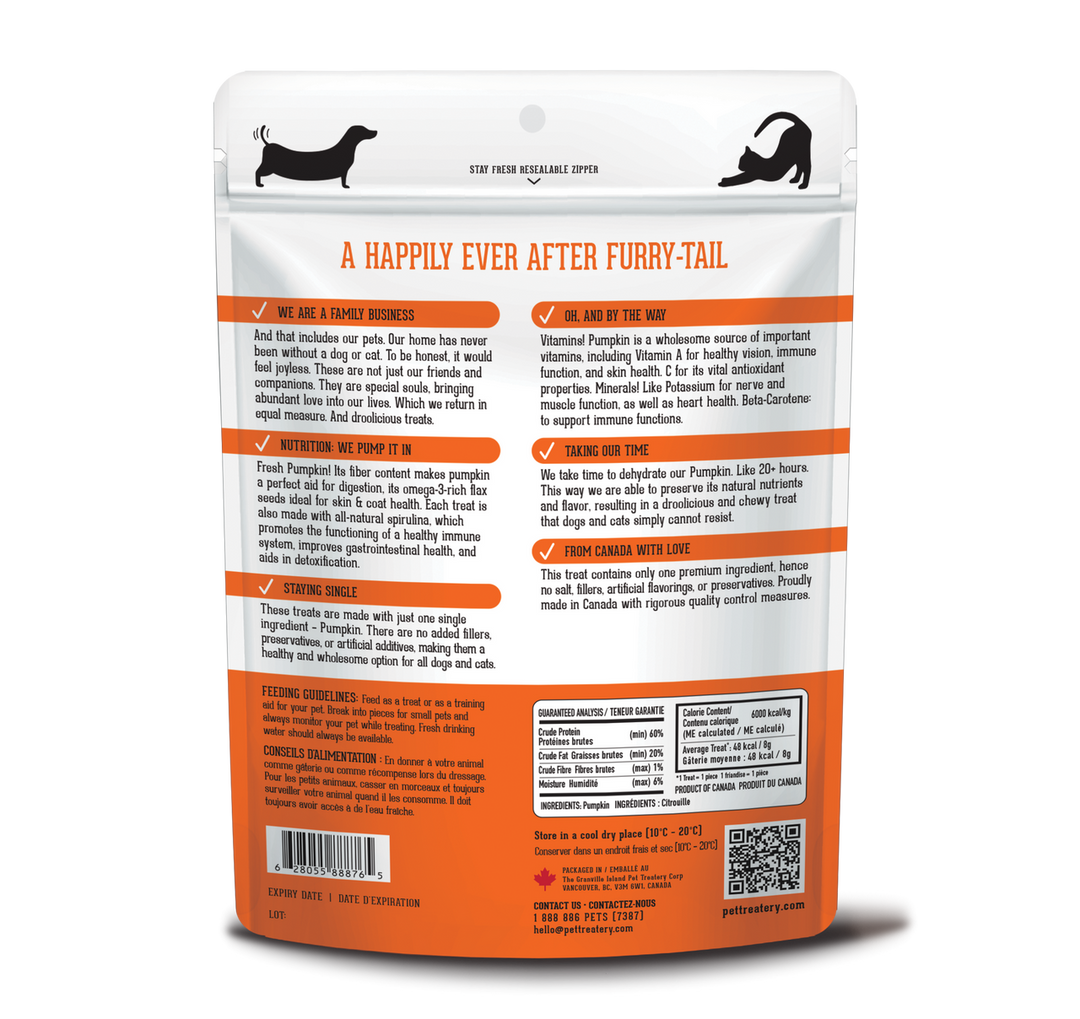 Premium Dehydrated Treats - Pumpkin Treat For Dogs