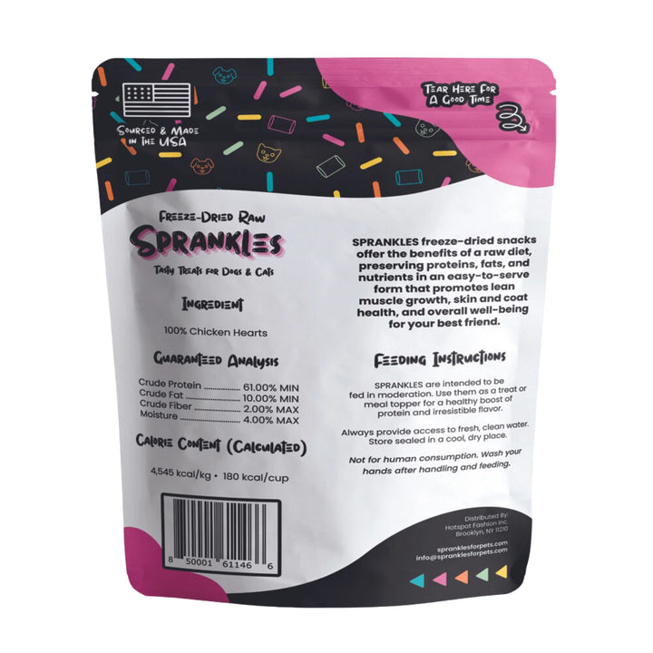 Freeze Dried Chicken Heart Treats for Cats & Dogs
