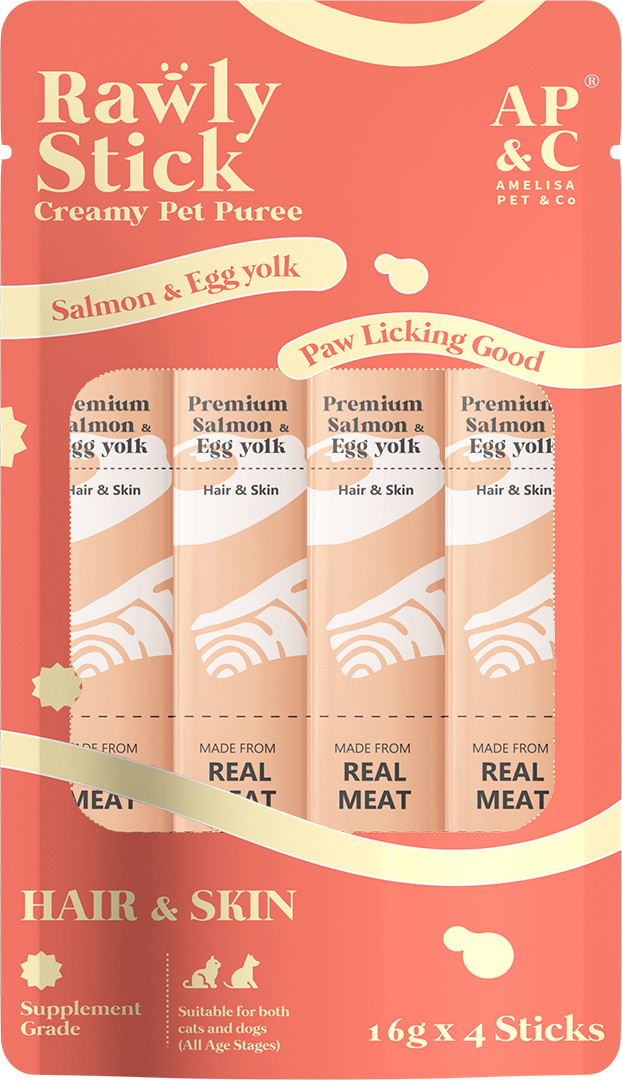 Rawly Stick | Creamy Cat Puree | Salmon & Egg Yolk